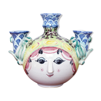 Candlestick and soliflore by Bjorn Wiinblad