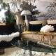 Coffee table smoked glass and chrome