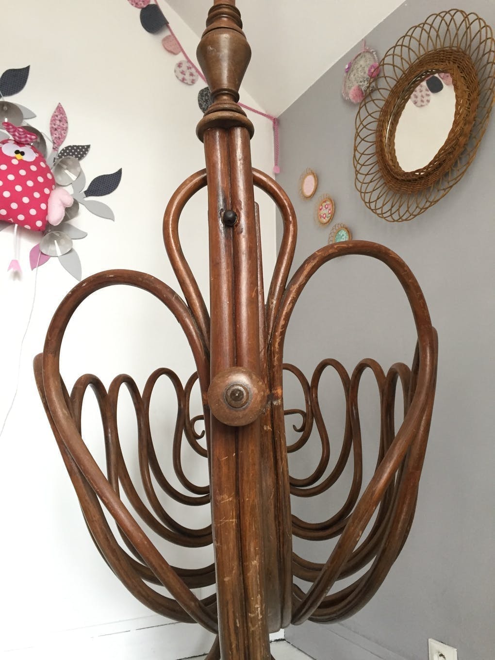 Vintage bentwood baby bed cradle