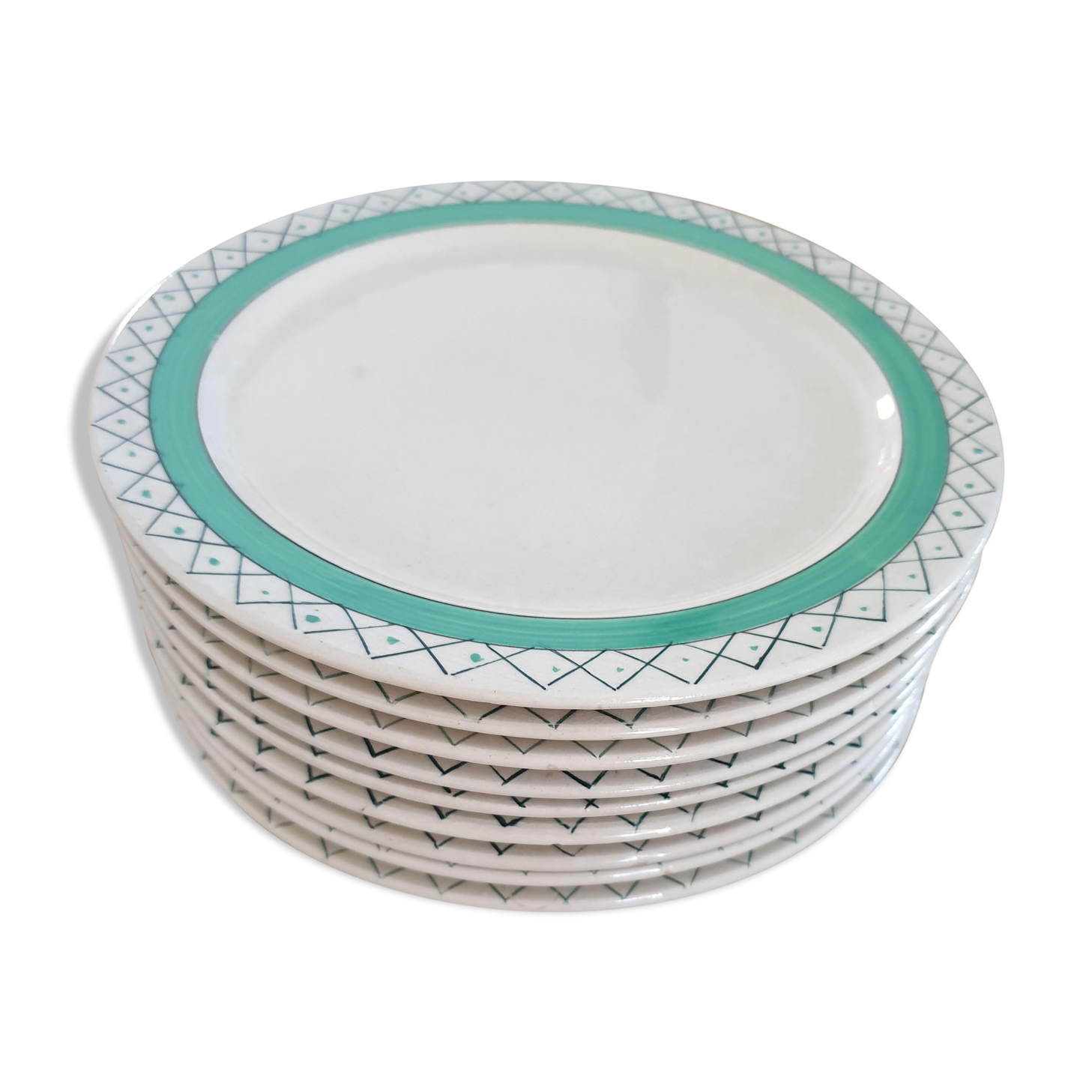 Longchamp earthenware dessert plates