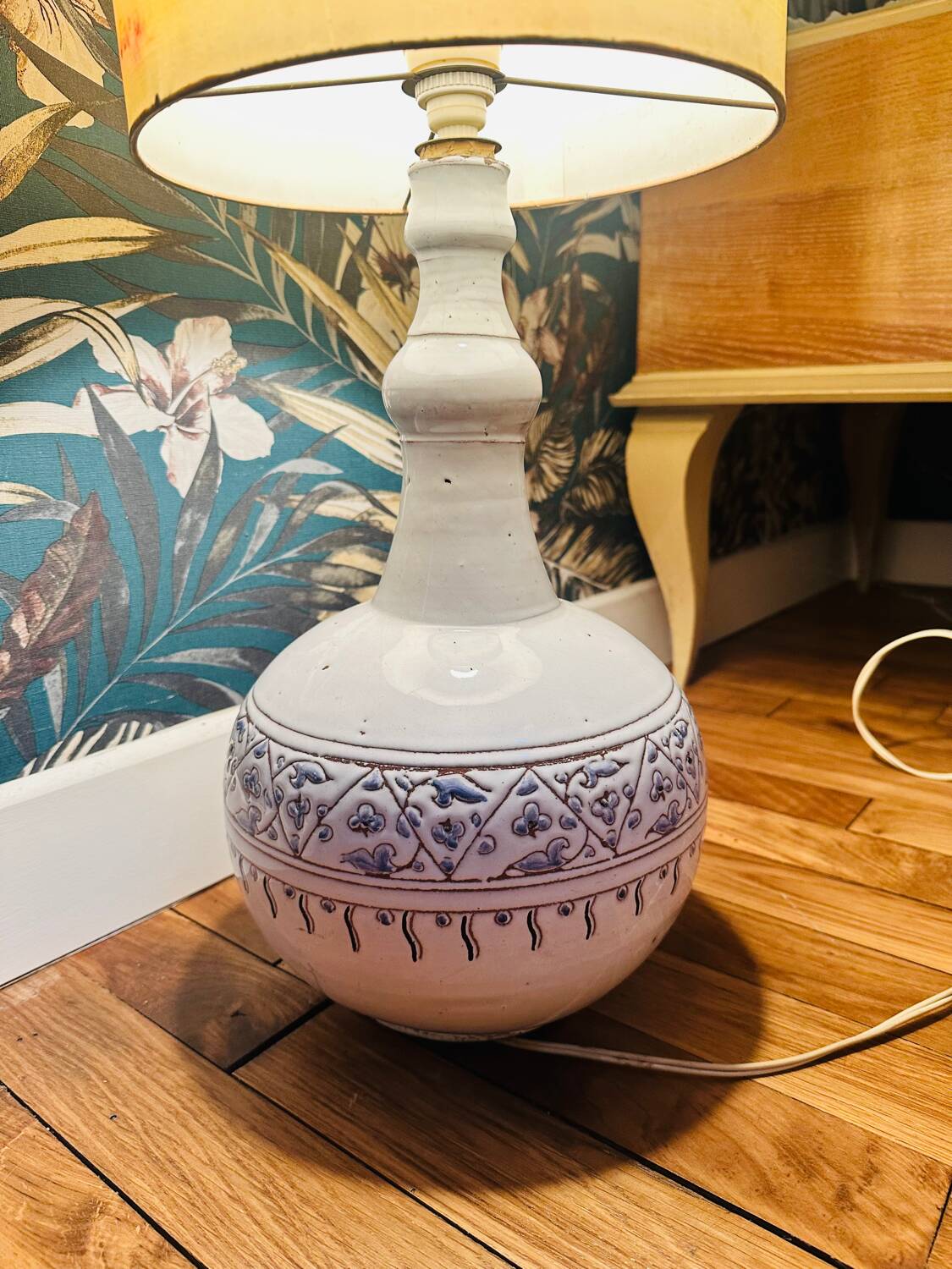 Large ceramic floor lamp