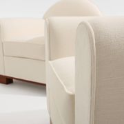 Jacques Adnet pair of modernist club armchairs in rosewood 1931