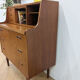 Secrétaire scandinave vintage en teck