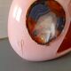 Ceramic lamp and agate slice, 1970