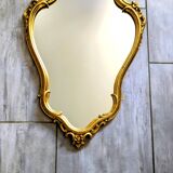 Miroir baroque doré ancien — courbes élégantes, esprit château 69 X 43 cm