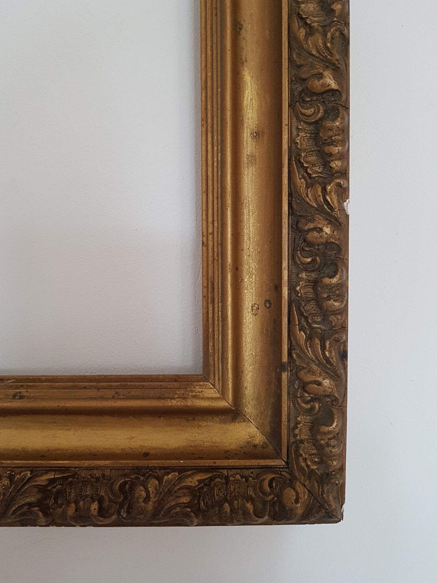 Old molded gilded frame