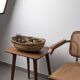 Italian oval rattan and brass centerpiece, mid-century style, 1970s