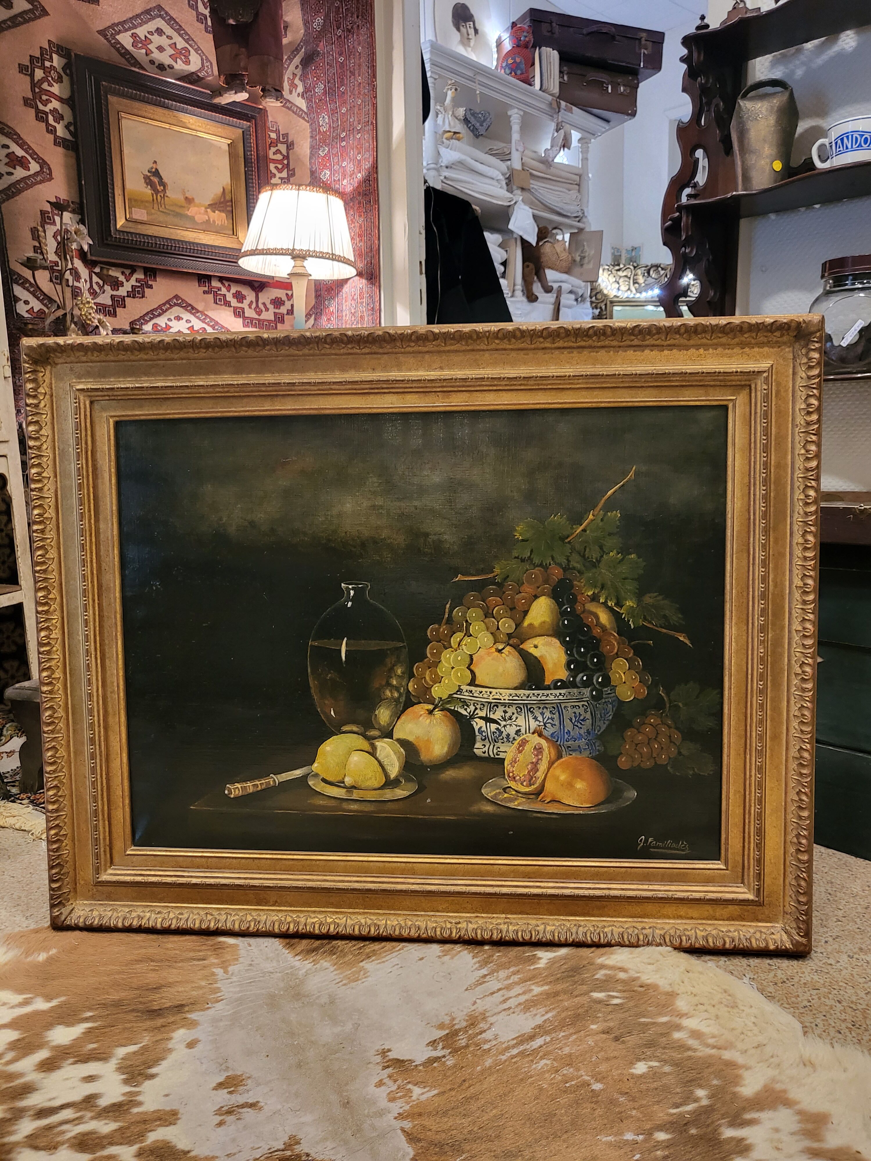 Oil on canvas "fruits"