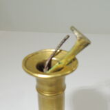 Pair of old candle holders brass vintage candle