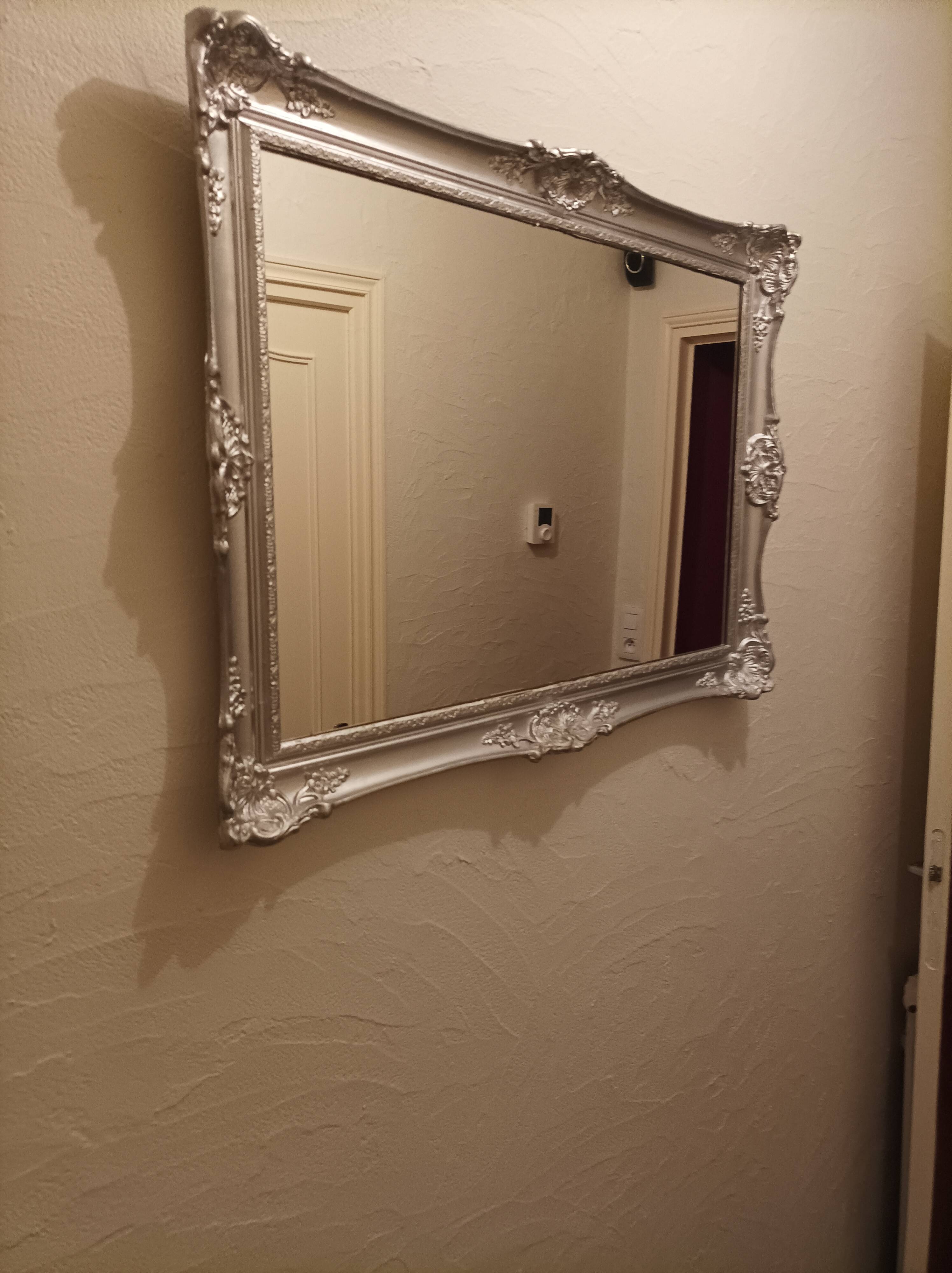 Miroir rectangulaire couleur argent