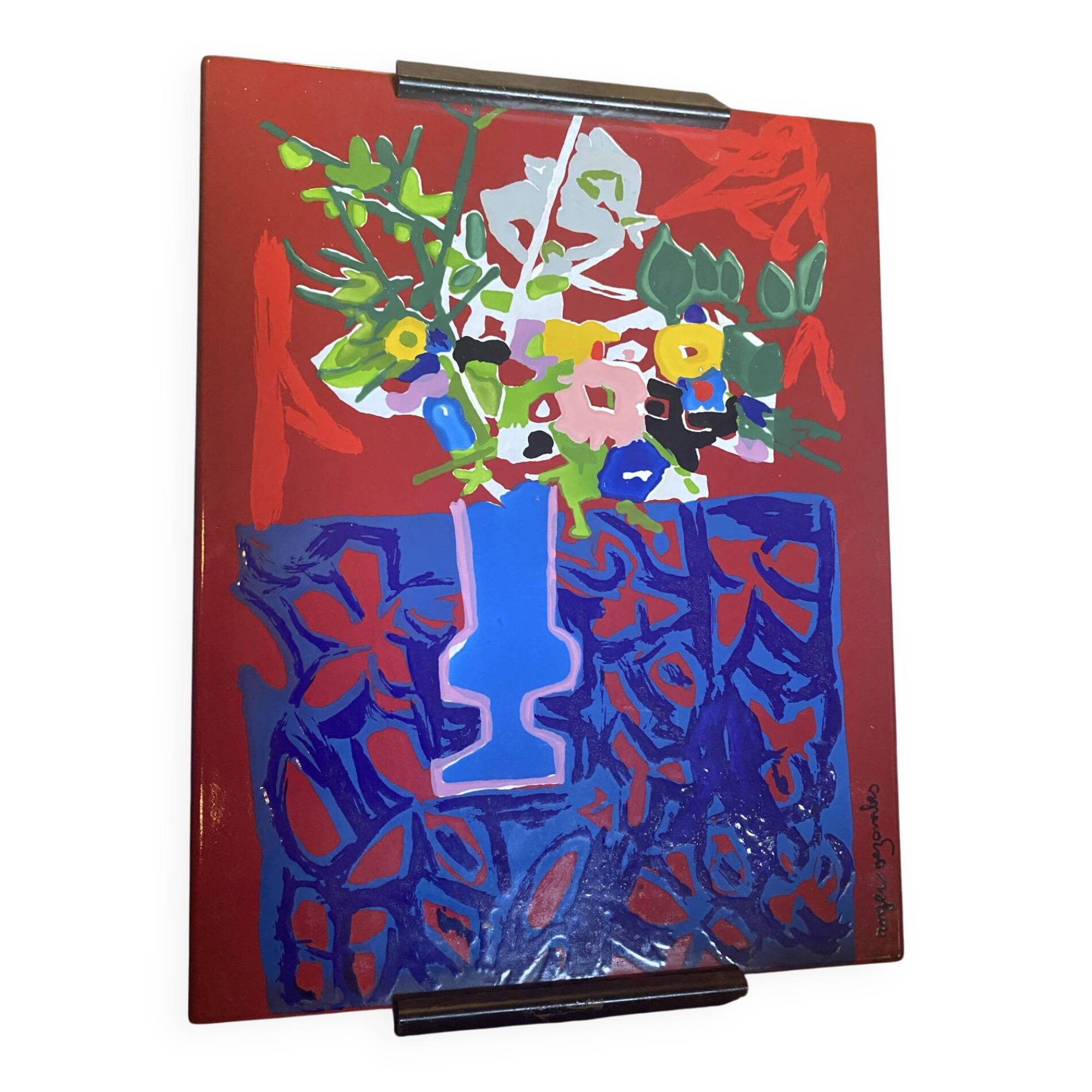 Enamelled plaque Roger Bezombes
