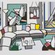 "Interior, Perfect Pitcher" 1980s Lithography