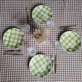 La Redoute x Selency set of 4 flat green plates