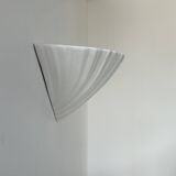 Vintage porcelain shell wall lamp, France 1970