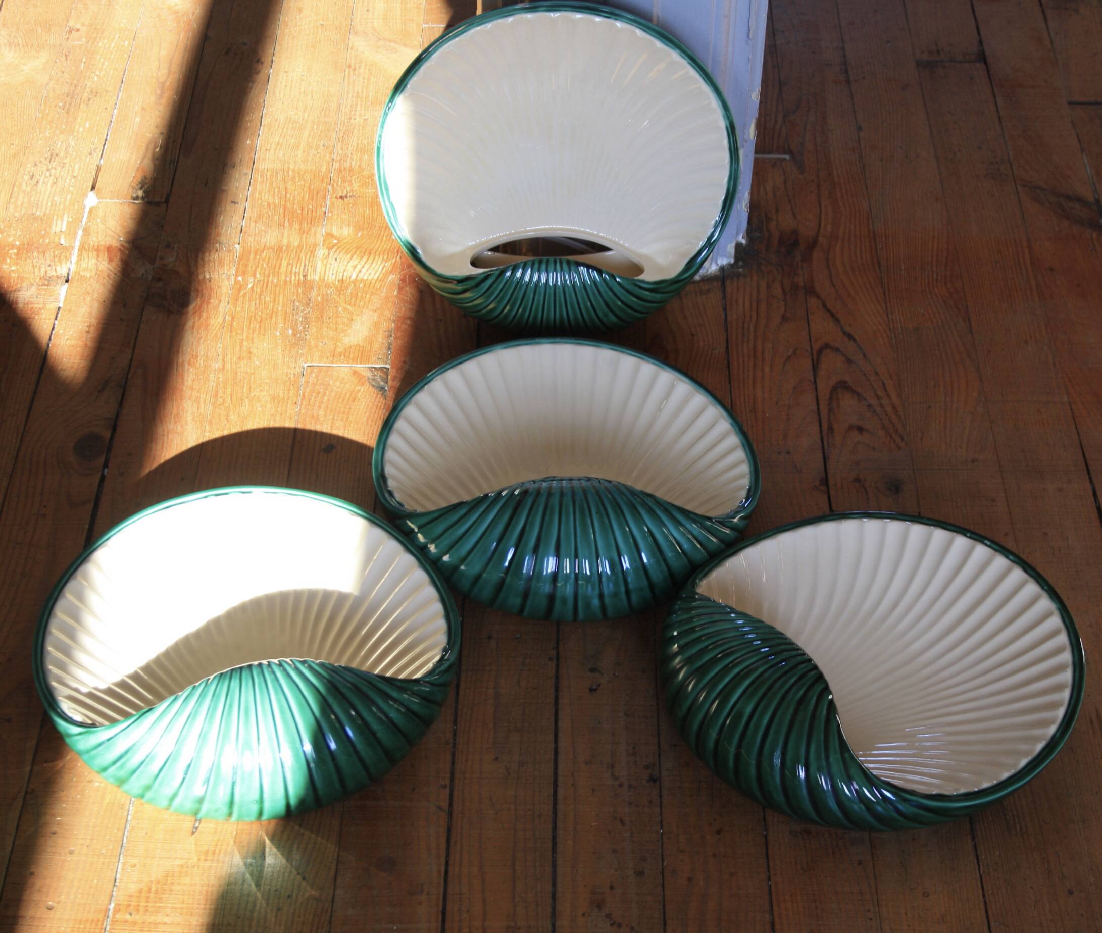 Ceramic shell wall light (4 available)