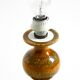 Large 1960s ceramic table or floor lamp in light brown by Kaiser Leuchten