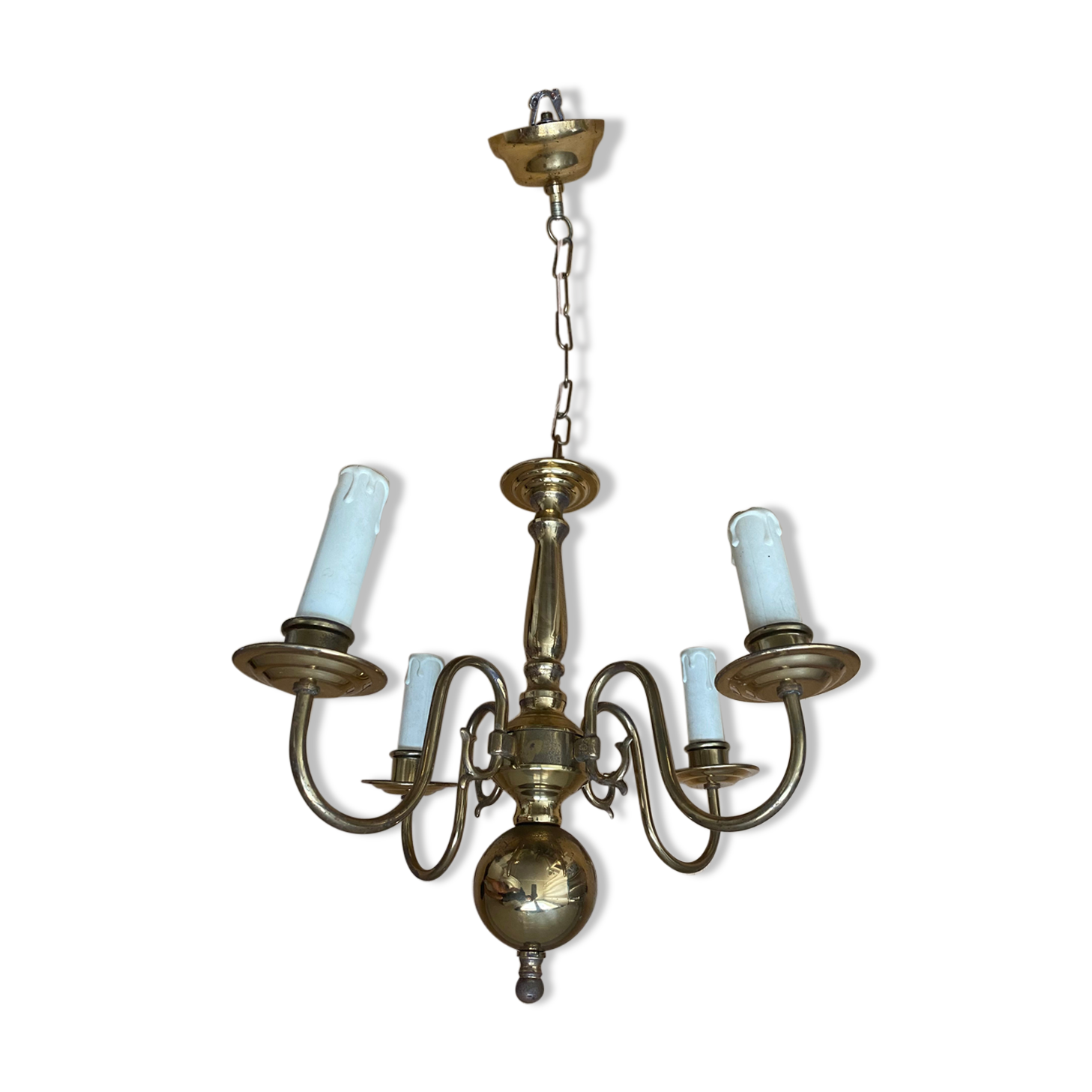 Brass chandelier 4 burners