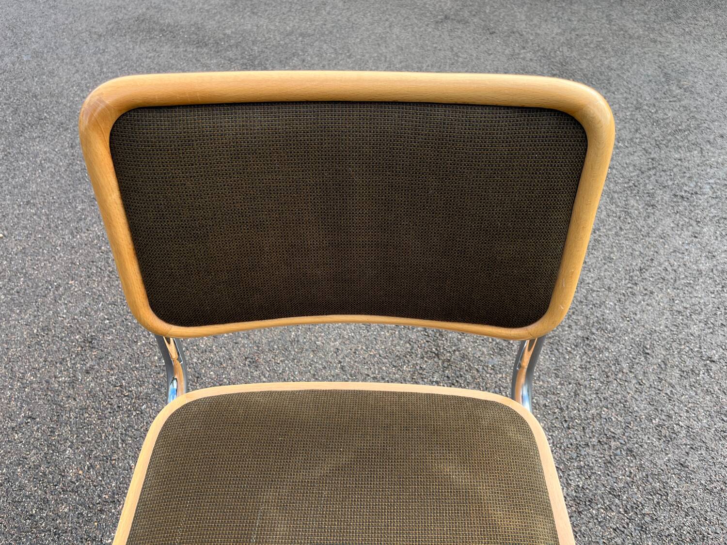 Vintage chaise cesca de marcel breuer b32 tissu