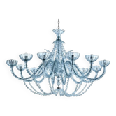 Contemporary Turquoise Cà Rezzonico Murano Glass Chandelier With Necklace