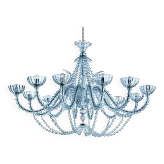 Contemporary Turquoise Cà Rezzonico Murano Glass Chandelier With Necklace