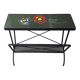 Iron side table with magazine rack