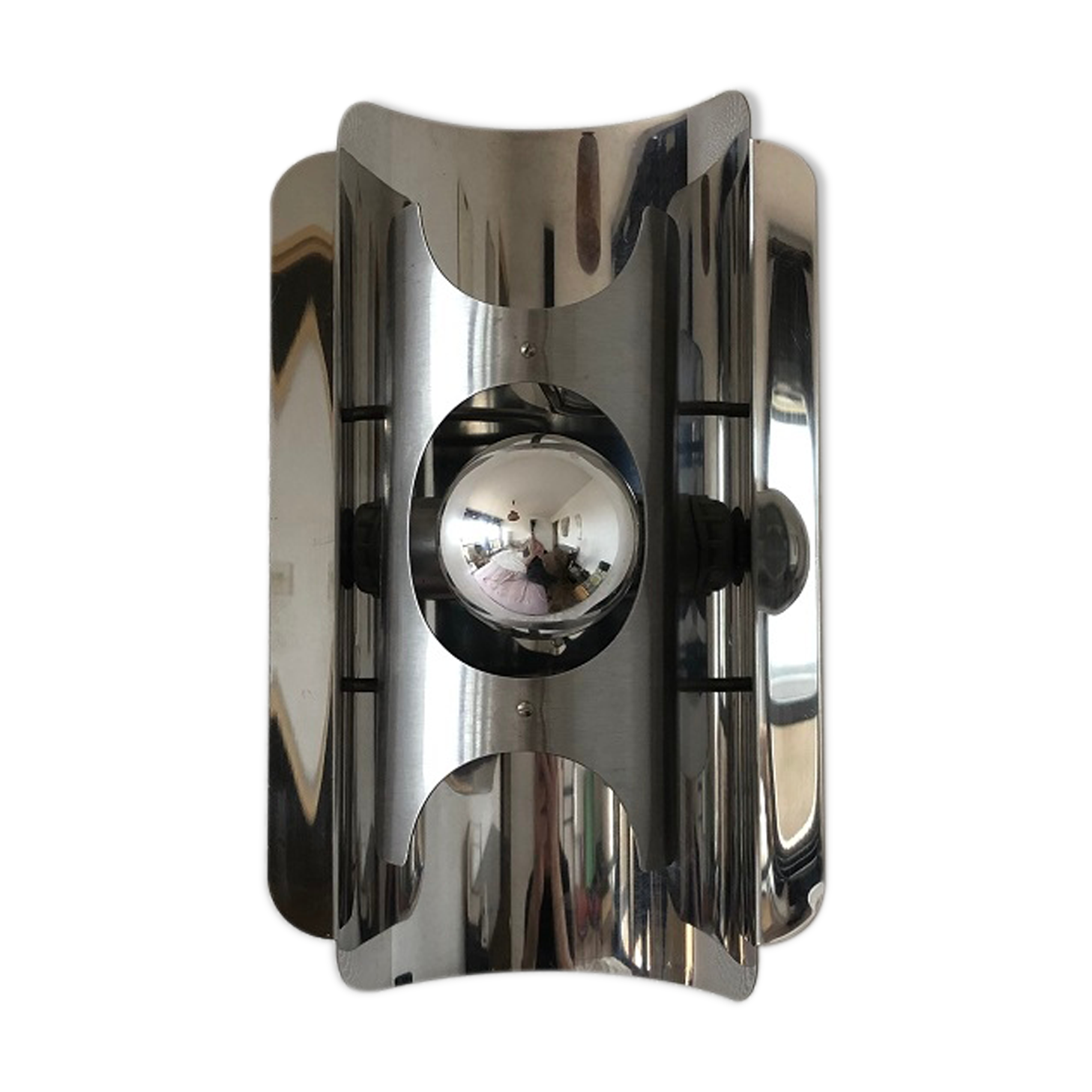 Wall lamp chrome space age 70's