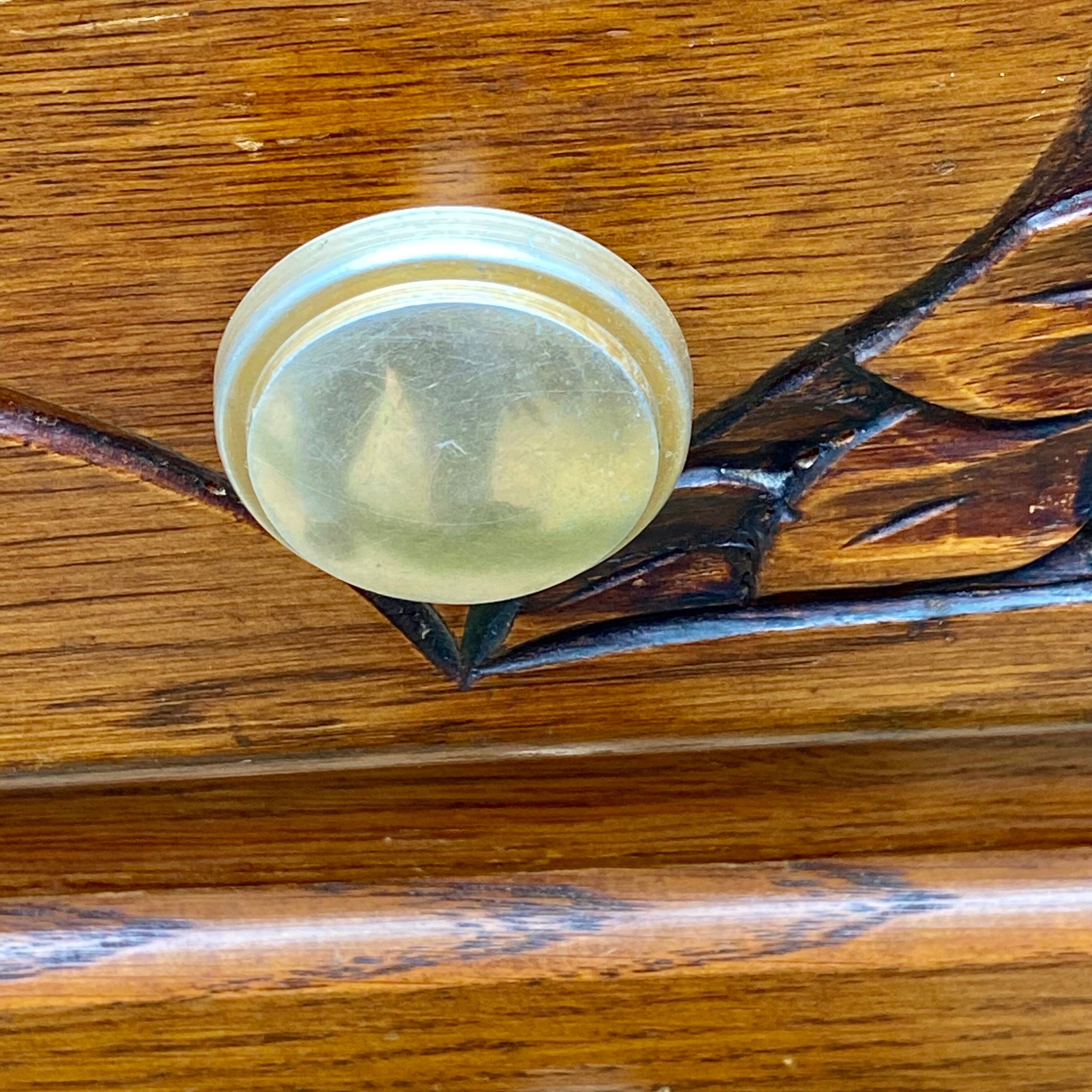 Art Deco chest of drawers in solid oak