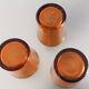 3 vintage amber glasses
