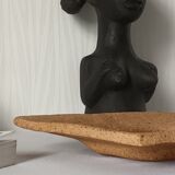 Empty pocket handmade sandstone chamotté resin