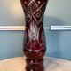 Bohemian cut crystal vase, 1950, h= 29 cm.