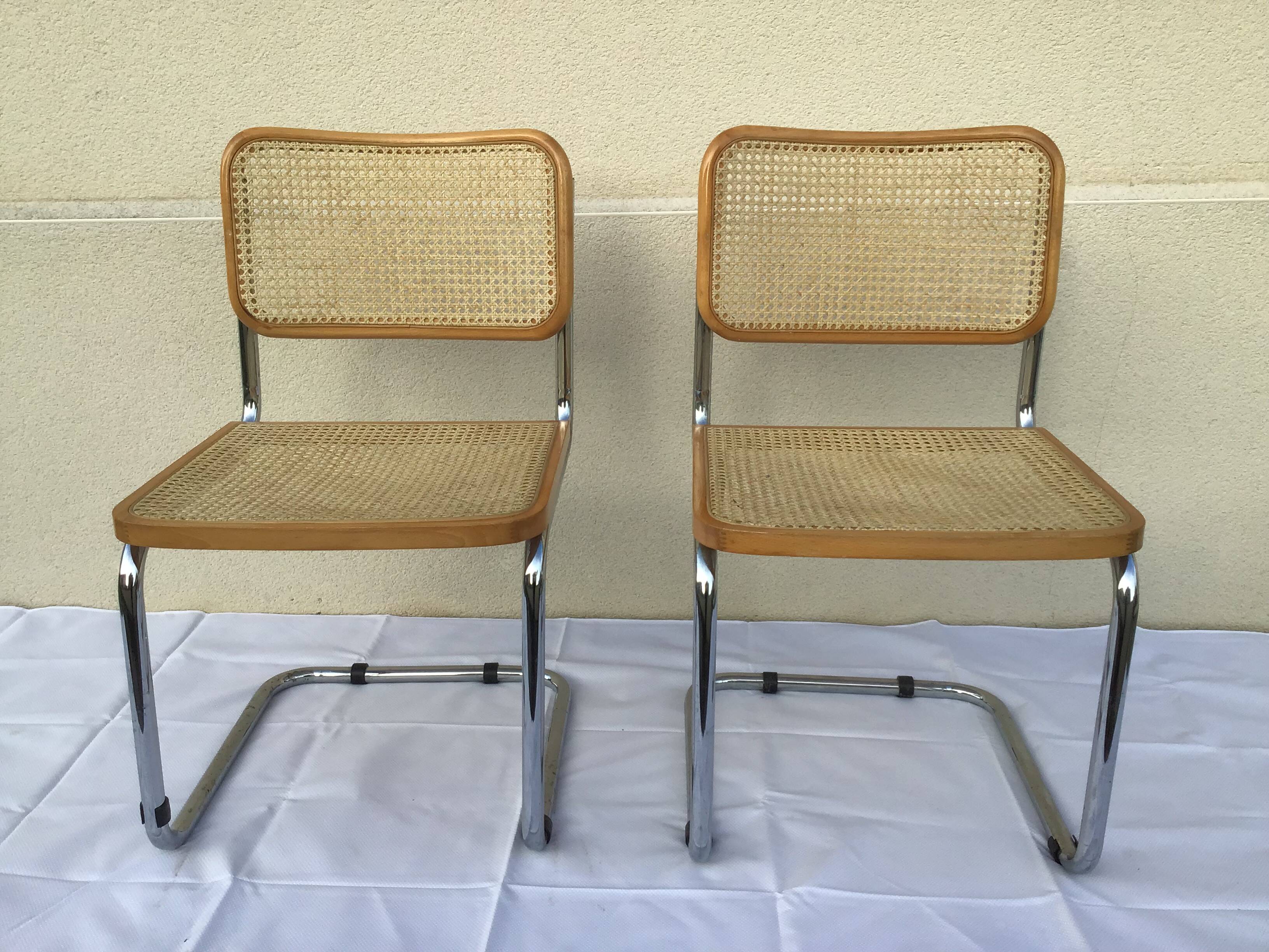 Pair of Marcel Breuer B32 chairs