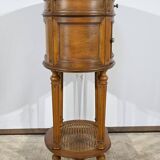 Small Beech Drum Table, Louis XVI style – 1920
