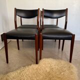 Lot de 4 chaises vintage scandinaves