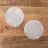 Set Of 2 Vintage Rustic Wooden Candle Holders, Country Home Decor