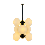 Kaiser chandelier with 9 arms in chrome, 1960s, Germany