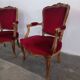 Red Louis XV living room