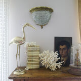 Brass flower wall light