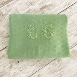 Antique Damask Tablecloth LG - Lime Green - Métis
