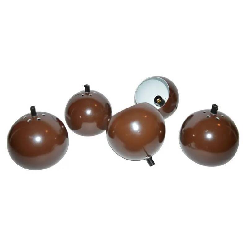 Set of 5 Mid-Century Design Ceiling Lamps Bubbles, E.S.Horn, Denmark, 1970s