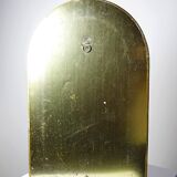 Large vintage Moroccan handcrafted wall mirror from the 1950s-70s, solid brass arch