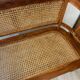 Art Deco wooden and cane bench