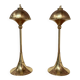 Pair of 1960s Scandinavian design oil lamps.
