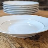 Lot round hollow vintage plates in Limoges porcelain
