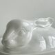 Large white porcelain rabbit terrine dish.