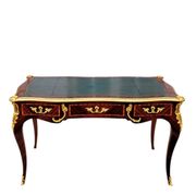 Marquetry and gilded bronze desk signed rinck in paris