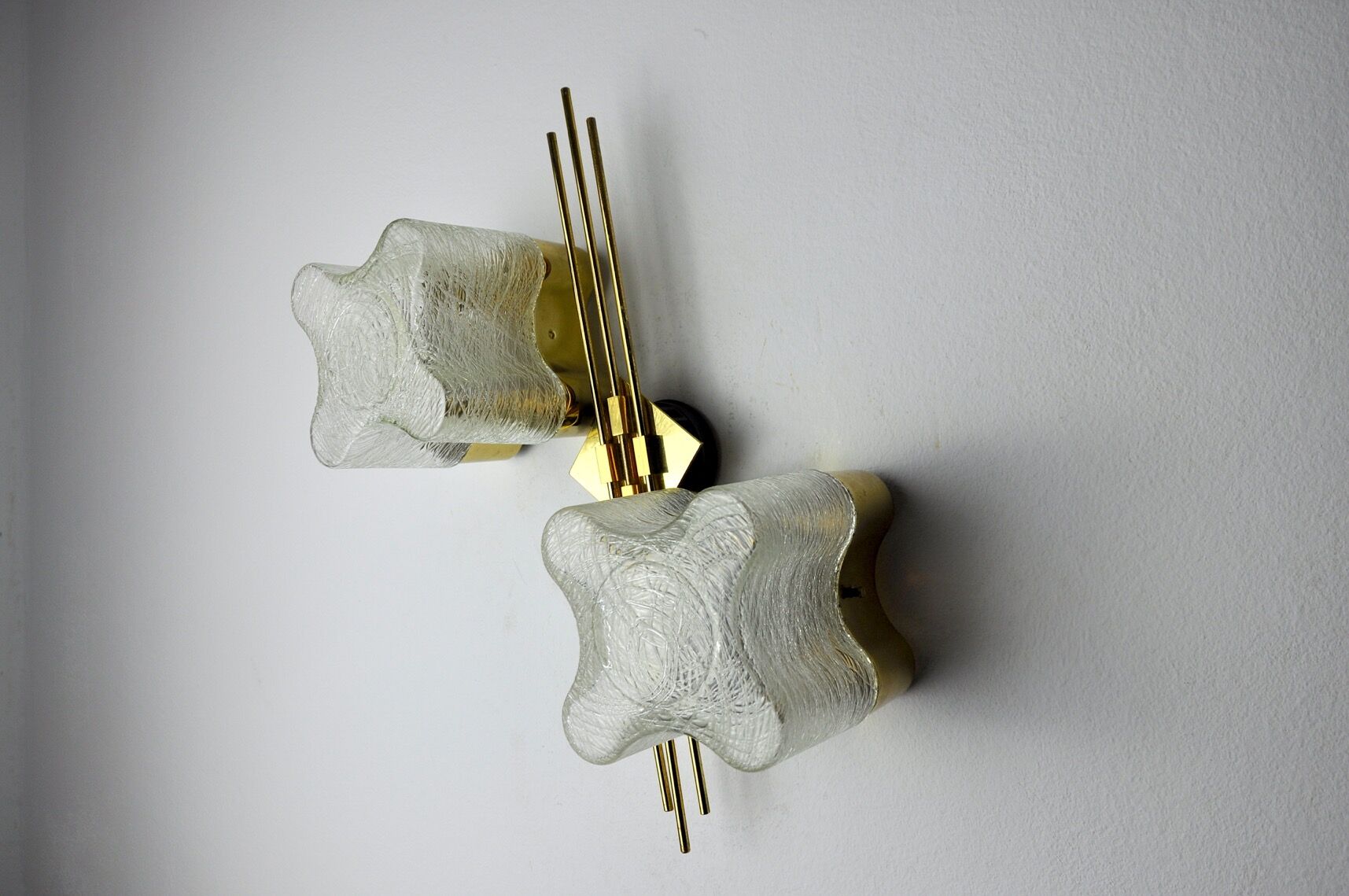 Applique maison Sciolari 2 feux Murano Italie 1970