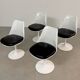 4 chaises pivotantes Eero Saarinen par Knoll