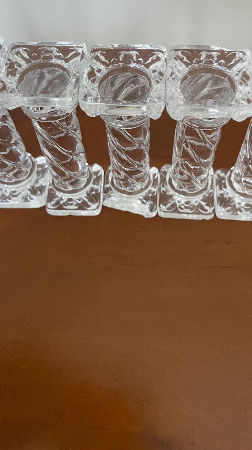 Lot 11 resting knives in Sèvres crystal, Crystal Depose.