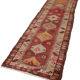 Hand-knotted antique turkish red runner rug 85 cm x 337 cm