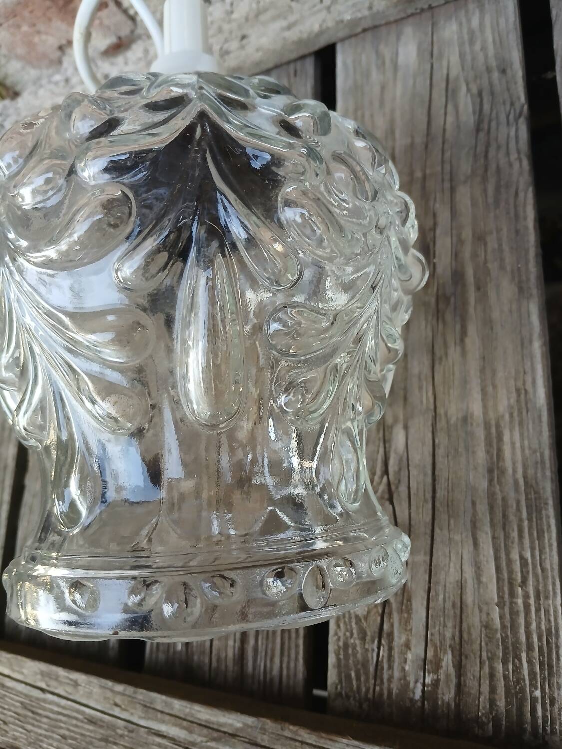 Vintage glass pendant/lamp